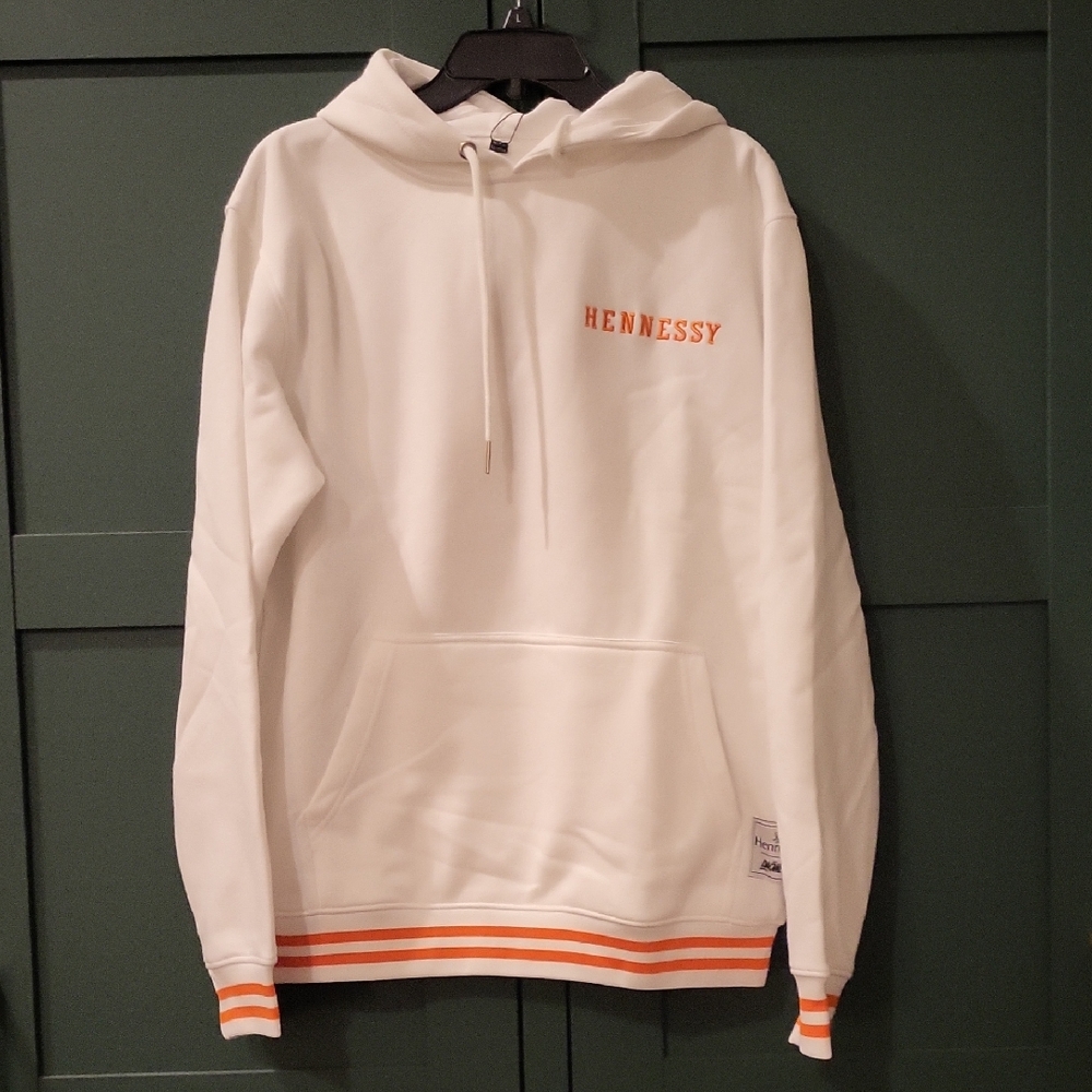 Hennessy X Daomey White Hoodie with Orange Details